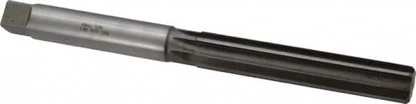 Made in USA - 7/8" Diam, Straight Shank, 4-7/8" Flute, Hand Reamer - Exact Tool & Supply