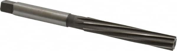 Made in USA - 7/16" Diam, Straight Shank, 2-3/4" Flute, Hand Reamer - Exact Tool & Supply