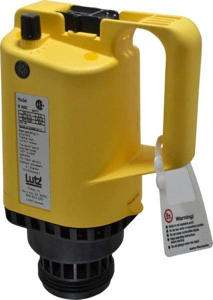 Lutz Pumps - 0.85 HP, Open Drip Proof With Speed Control Drum Pump Motor - For Use With All Lutz Pump Tubes, 120 Volt - Exact Tool & Supply