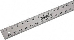 Johnson Level & Tool - 48" Long, 1/8, 1/16" Graduation, Aluminum Rule - English Graduation Style, Gray, Anodized Finish - Exact Tool & Supply