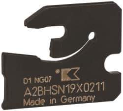 Kennametal - 3/4" Blade Height, 0.0787" Blade Width, 0.7953" OAL, Neutral Cut, Single End Indexable Cut-Off Blade - 11mm Max Depth of Cut, A2BHSN Blade - Exact Tool & Supply