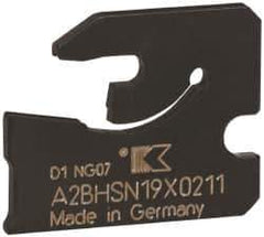Kennametal - 3/4" Blade Height, 0.0787" Blade Width, 0.7953" OAL, Neutral Cut, Single End Indexable Cut-Off Blade - 11mm Max Depth of Cut, A2BHSN Blade - Exact Tool & Supply