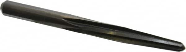 Made in USA - 1/2" Reamer Diam, 9/32" Small End Diam, 1/2" Diam Straight Shank, 4" Flute, Bridge Reamer - Exact Tool & Supply