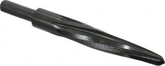 Made in USA - 25/32" Reamer Diam, 13/32" Small End Diam, 1/2" Diam Straight Shank, 5" Flute, Bridge Reamer - Exact Tool & Supply