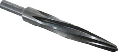 Made in USA - 13/16" Reamer Diam, 7/16" Small End Diam, 1/2" Diam Straight Shank, 4-1/2" Flute, Bridge Reamer - Exact Tool & Supply