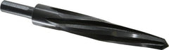 Made in USA - 7/8" Reamer Diam, 15/32" Small End Diam, 1/2" Diam Straight Shank, 5" Flute, Bridge Reamer - Exact Tool & Supply