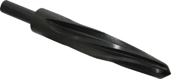 Made in USA - 15/16" Reamer Diam, 9/16" Small End Diam, 1/2" Diam Straight Shank, 5" Flute, Bridge Reamer - Exact Tool & Supply