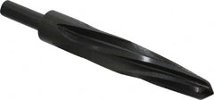 Made in USA - 15/16" Reamer Diam, 9/16" Small End Diam, 1/2" Diam Straight Shank, 5" Flute, Bridge Reamer - Exact Tool & Supply