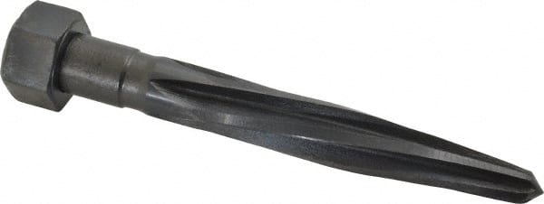 Made in USA - 13/16" Reamer Diam, 15/32" Small End Diam, 1-1/4" Hex Shank, 5" Flute, Car Reamer - Exact Tool & Supply