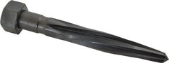 Made in USA - 13/16" Reamer Diam, 15/32" Small End Diam, 1-1/4" Hex Shank, 5" Flute, Car Reamer - Exact Tool & Supply