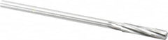 Made in USA - 21/64" High Speed Steel 6 Flute Chucking Reamer - Exact Tool & Supply