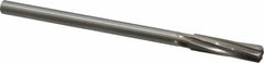 Made in USA - 7/16" High Speed Steel 6 Flute Chucking Reamer - Exact Tool & Supply