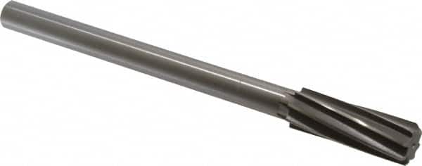 Made in USA - 27/32" High Speed Steel 8 Flute Chucking Reamer - Exact Tool & Supply