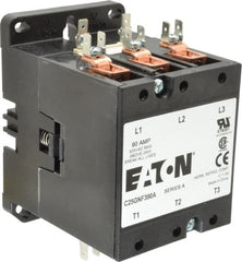 Eaton Cutler-Hammer - 3 Pole, 90 Amp Inductive Load, 110 to 120 Coil VAC at 50/60 Hz, Nonreversible Definite Purpose Contactor - Exact Tool & Supply