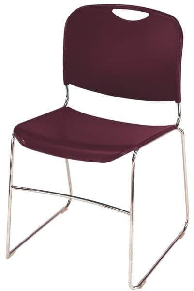 NPS - Polypropylene Baltic Navy Blue Chrome Stacking Chair - Silver Frame, 19-1/4 Inch Wide x 21-1/4 Inch Deep x 17-1/2 Inch High - Exact Tool & Supply