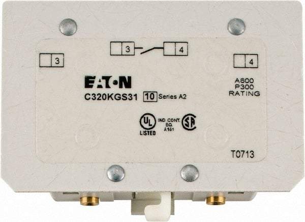 Eaton Cutler-Hammer - Starter Auxiliary Contact - For Use with 100-400A Contactors - Exact Tool & Supply