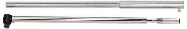 Proto - 1" Drive Micrometer Fixed Head Torque Wrench - 200 Ft/Lb to 1,000 Ft/Lb Torque, 69" OAL, 5 Ft/Lb Graduation, Fixed Head - Exact Tool & Supply