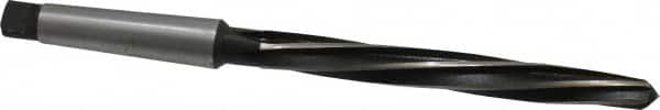 Interstate - 9/16" Reamer Diam, 3/8" Small End Diam, 2MT Morse Taper Shank, 5-1/8" Flute, Bridge Reamer - Exact Tool & Supply