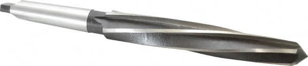 Interstate - 1-3/16" Reamer Diam, 59/64" Small End Diam, 3MT Morse Taper Shank, 7-3/8" Flute, Bridge Reamer - Exact Tool & Supply