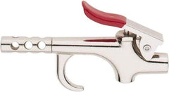 Value Collection - 145 Max psi Safety Booster Thumb Lever Blow Gun - 1/4 NPT, 3" Tube Length, Chrome Plated Zinc - Exact Tool & Supply