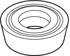Kennametal - RDHX1003M0 LP Grade KC510M Carbide Milling Insert - TiAlN Finish, 0.1252" Thick, 10mm Inscribed Circle - Exact Tool & Supply