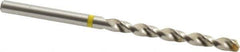 Accupro - #20 130° Vanadium High Speed Steel Jobber Drill - Bright Finish, Right Hand Cut, Spiral Flute, Straight Shank, 75mm OAL, Split Point - Exact Tool & Supply