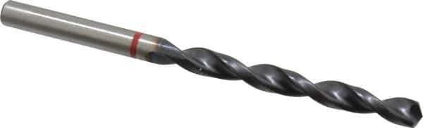 Accupro - #1 135° Cobalt Jobber Drill - TiAlN Finish, Right Hand Cut, Spiral Flute, Straight Shank, 93mm OAL, UX Point - Exact Tool & Supply