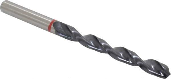 Accupro - 11/32" 135° Cobalt Jobber Drill - TiAlN Finish, Right Hand Cut, Spiral Flute, Straight Shank, 125mm OAL, UX Point - Exact Tool & Supply