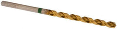 Accupro - 7/64" 135° Cobalt Jobber Drill - TiN Finish, Right Hand Cut, Spiral Flute, Straight Shank, 61mm OAL, Split Point - Exact Tool & Supply