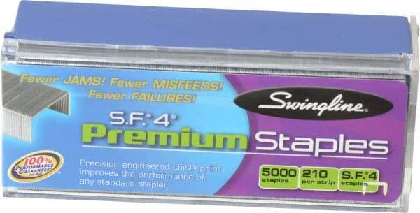 Swingline - 1/4" Leg Length, Galvanized/Low-Carbon Steel Standard Staples - 25 Sheet Capacity, For Use with 210 Full Strip Standard Staplers - Exact Tool & Supply