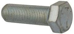 Made in USA - 9/16-18 UNF, 1-3/4" Length Under Head Hex Head Cap Screw - Fully Threaded, Grade 5 Steel, Zinc-Plated Finish, 13/16" Hex - Exact Tool & Supply