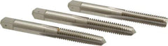 Hertel - 5/16-18 UNC, 4 Flute, Bottoming, Plug & Taper, Bright Finish, High Speed Steel Tap Set - 2-23/32" OAL, 2B/3B Class of Fit - Exact Tool & Supply
