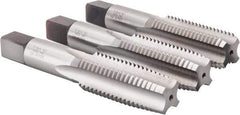 Hertel - 7/8-9 UNC, 4 Flute, Bottoming, Plug & Taper, Bright Finish, High Speed Steel Tap Set - 4-11/16" OAL, 2B/3B Class of Fit - Exact Tool & Supply