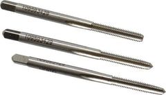 Hertel - #5-44 UNF, 3 Flute, Bottoming, Plug & Taper, Bright Finish, High Speed Steel Tap Set - 1-15/16" OAL, 2B/3B Class of Fit - Exact Tool & Supply