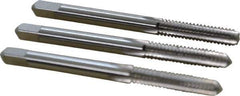 Hertel - #10-24 UNC, 4 Flute, Bottoming, Plug & Taper, Bright Finish, High Speed Steel Tap Set - 2-3/8" OAL, 2B/3B Class of Fit - Exact Tool & Supply