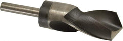 Hertel - 1-31/64" Drill, 118° Point, High Speed Steel Silver Deming & Reduced Shank Drill Bit - Oxide Finish, 6" OAL, Straight Shank, 3" Flute Length, Right Hand Cut, Standard Point, Spiral Flute, Regular Spiral - Exact Tool & Supply