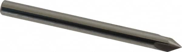 Hertel - 1/8" Head Diam, 1/8" Shank Diam, 3 Flute 60° Solid Carbide Countersink - Exact Tool & Supply
