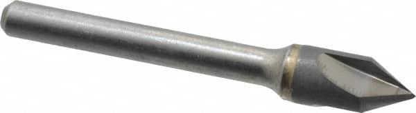 Hertel - 3/8" Head Diam, 1/4" Shank Diam, 3 Flute 60° Solid Carbide Countersink - Exact Tool & Supply