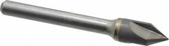 Hertel - 3/8" Head Diam, 1/4" Shank Diam, 3 Flute 60° Solid Carbide Countersink - Exact Tool & Supply
