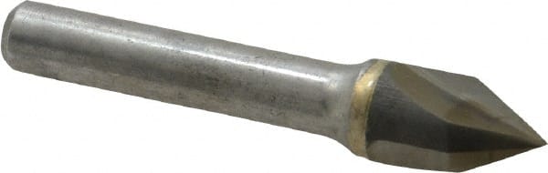 Hertel - 1/2" Head Diam, 3/8" Shank Diam, 3 Flute 60° Solid Carbide Countersink - Exact Tool & Supply