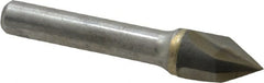 Hertel - 1/2" Head Diam, 3/8" Shank Diam, 3 Flute 60° Solid Carbide Countersink - Exact Tool & Supply