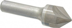 Hertel - 7/8" Head Diam, 1/2" Shank Diam, 3 Flute 82° Solid Carbide Countersink - Bright Finish, 3" OAL, Single End, Straight Shank, Right Hand Cut - Exact Tool & Supply