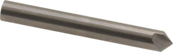 Hertel - 3/16" Head Diam, 3/16" Shank Diam, 3 Flute 90° Solid Carbide Countersink - Bright Finish, 1-1/2" OAL, Single End, Straight Shank, Right Hand Cut - Exact Tool & Supply