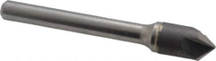 Hertel - 3/8" Head Diam, 1/4" Shank Diam, 3 Flute 90° Solid Carbide Countersink - Bright Finish, 2-1/2" OAL, Single End, Straight Shank, Right Hand Cut - Exact Tool & Supply