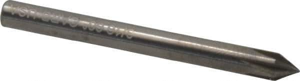 Hertel - 3/16" Head Diam, 3/16" Shank Diam, 6 Flute 60° Solid Carbide Countersink - Bright Finish, 1-1/2" OAL, Single End, Straight Shank, Right Hand Cut - Exact Tool & Supply