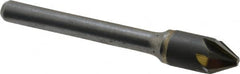 Hertel - 3/8" Head Diam, 1/4" Shank Diam, 6 Flute 60° Solid Carbide Countersink - Exact Tool & Supply