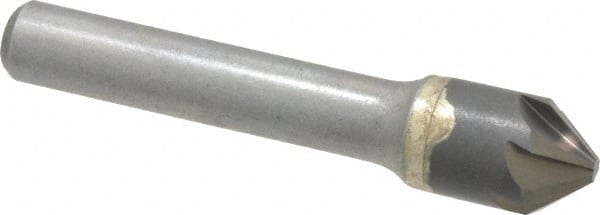Hertel - 1/2" Head Diam, 3/8" Shank Diam, 6 Flute 82° Solid Carbide Countersink - Exact Tool & Supply