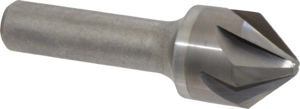Hertel - 7/8" Head Diam, 1/2" Shank Diam, 6 Flute 82° Solid Carbide Countersink - Exact Tool & Supply