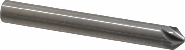 Hertel - 3/16" Head Diam, 3/16" Shank Diam, 6 Flute 90° Solid Carbide Countersink - Exact Tool & Supply