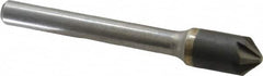 Hertel - 3/8" Head Diam, 1/4" Shank Diam, 6 Flute 90° Solid Carbide Countersink - Exact Tool & Supply